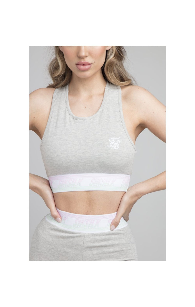 SikSilk Aurora Fade Bralette - Grey Marl (1)