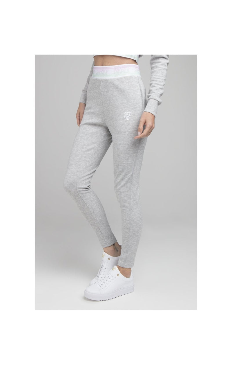 SikSilk Aurora Fade Track Pants - Grey Marl