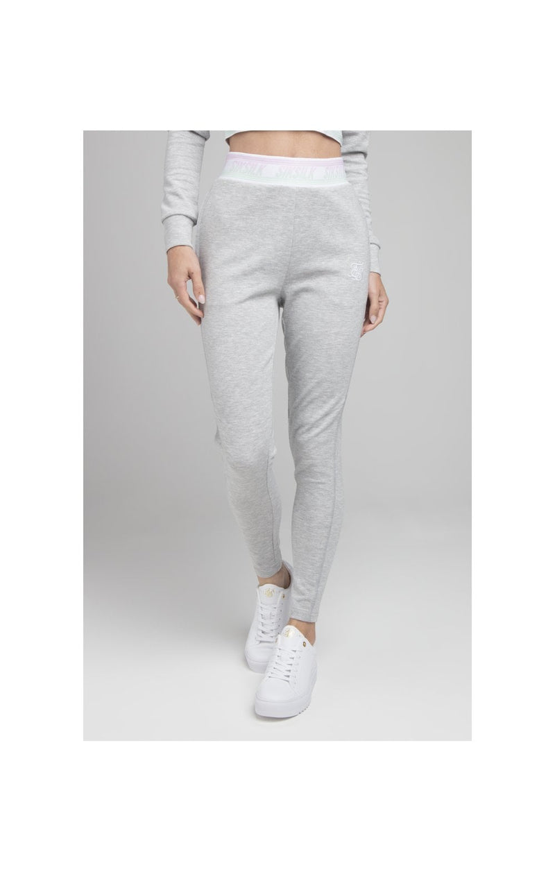SikSilk Aurora Fade Track Pants - Grey Marl (1)