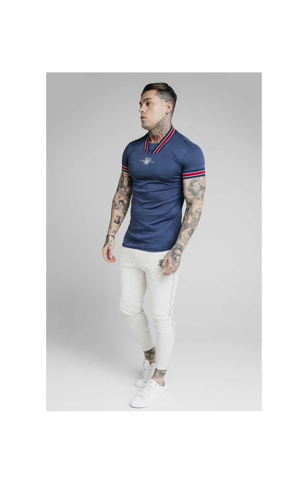 Load image into Gallery viewer, SikSilk Exposed Tape Jogger - Light Grey (5)