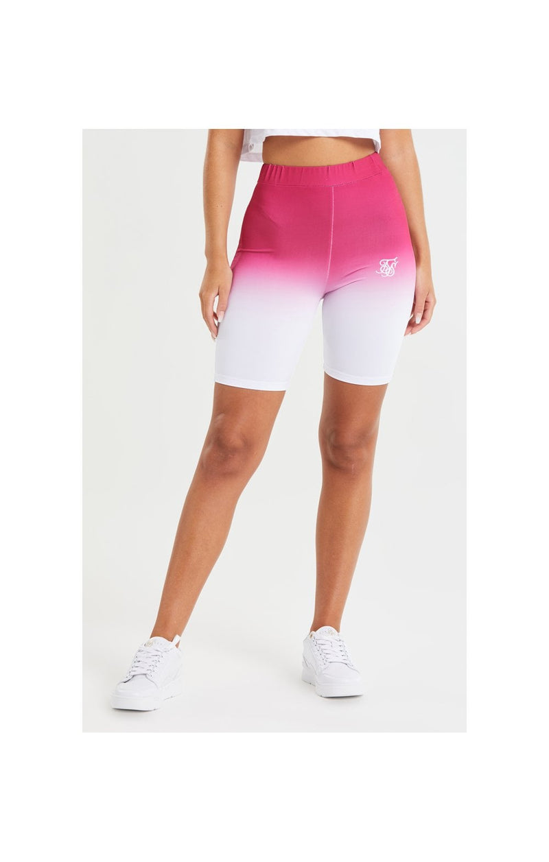 SikSilk Fade Cycle Short - Pink & White