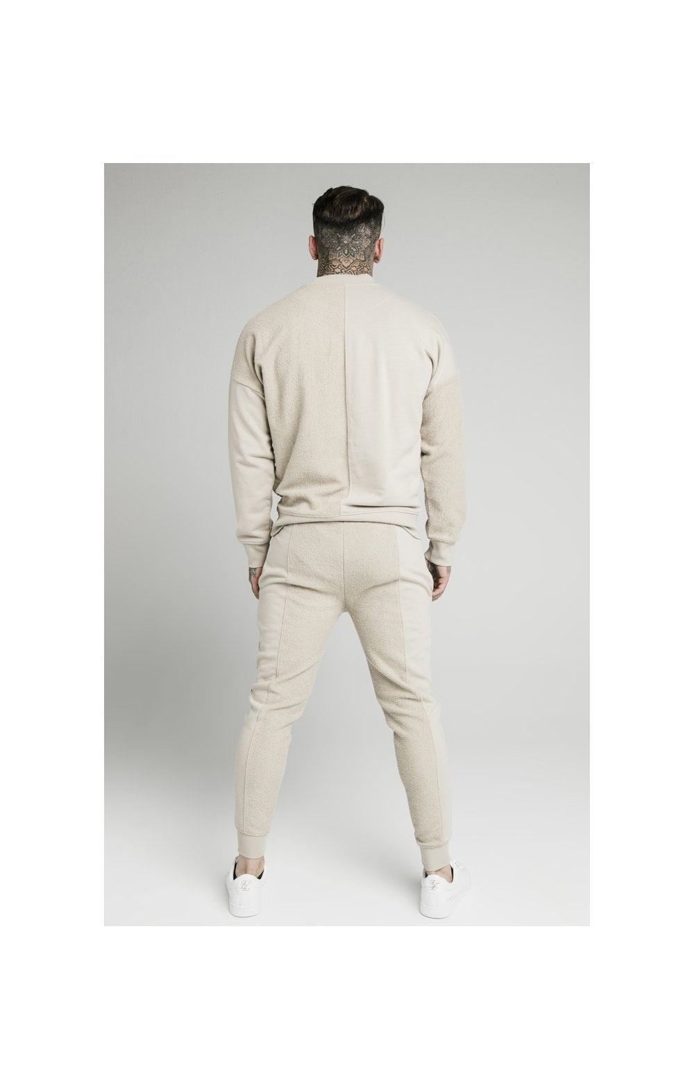 SikSilk Half & Half Fitted Jogger - Stone (6)