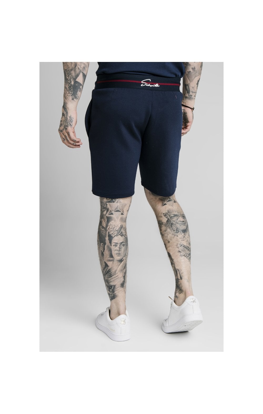 SikSilk Exposed Tape Shorts - Navy (1)