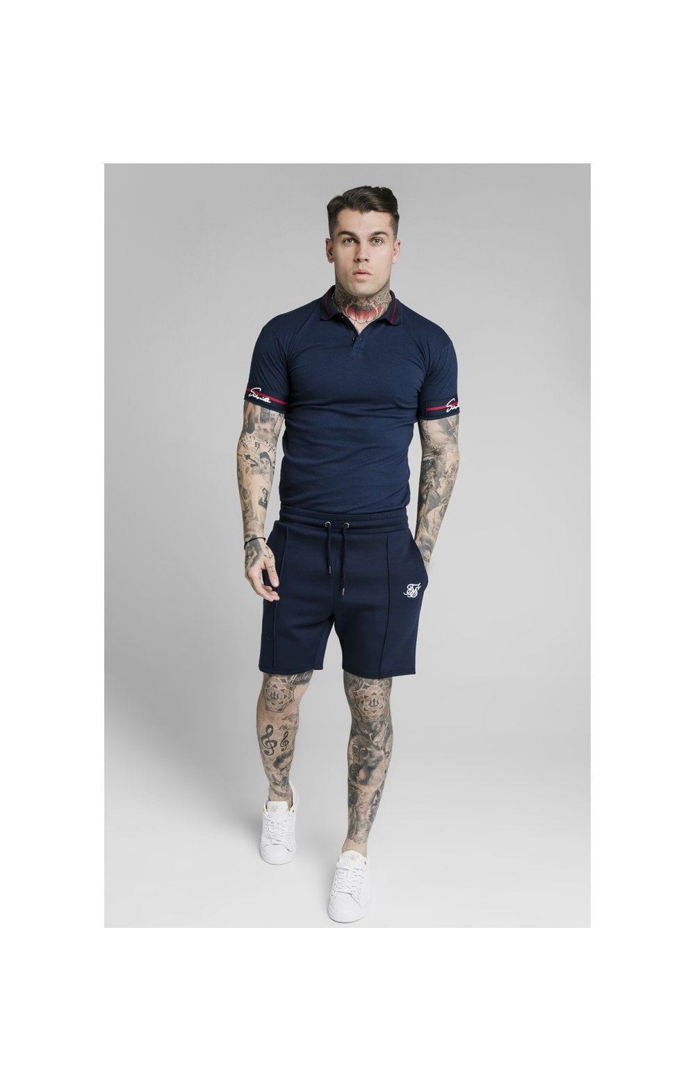 SikSilk Exposed Tape Shorts - Navy (3)