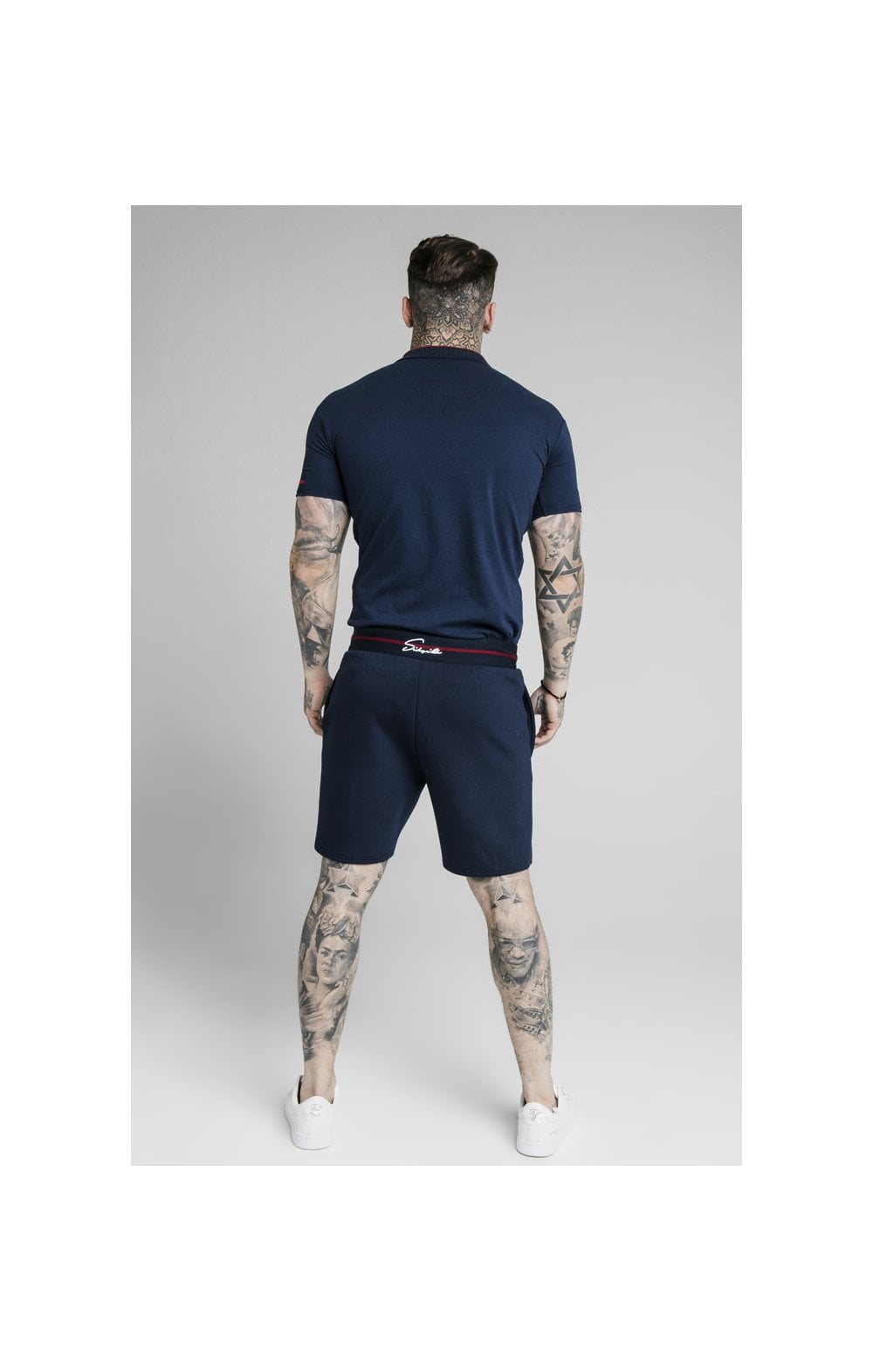 SikSilk Exposed Tape Shorts - Navy (5)