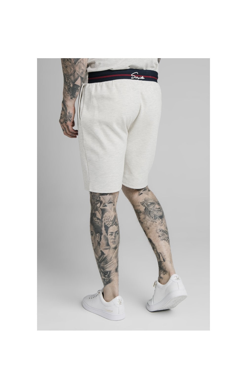 SikSilk Exposed Tape Shorts - Light Grey (2)