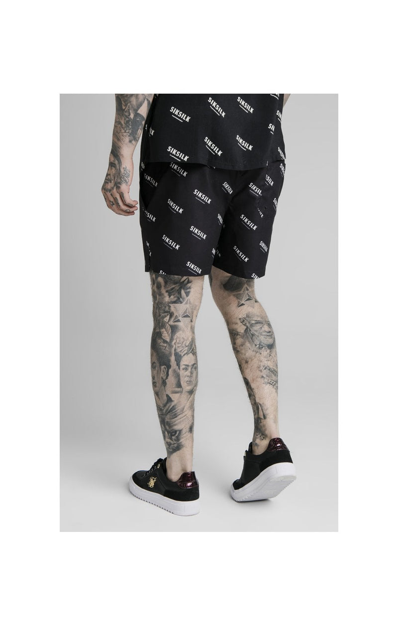 Black Print Swim Short (1)