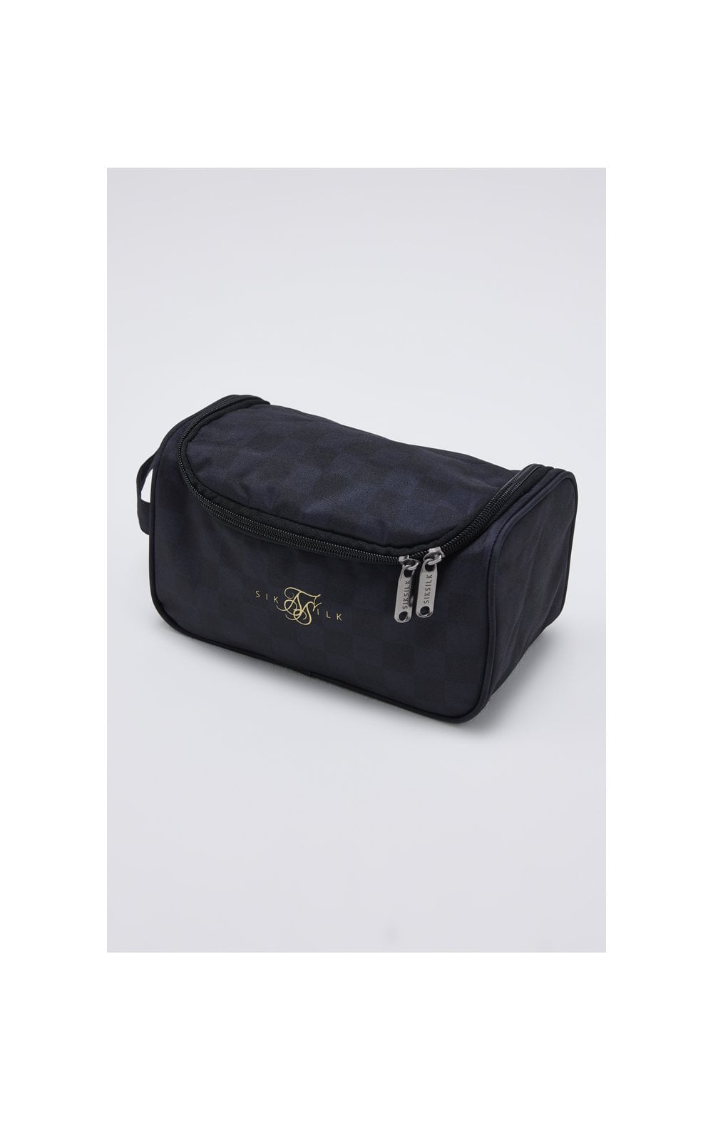 SikSilk Elite Checkered Wash Bag - Black