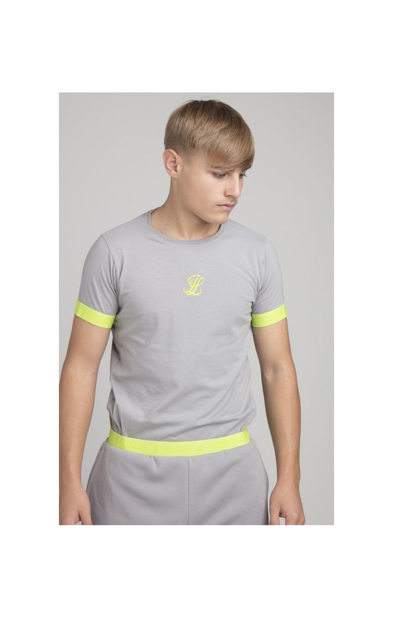 Boys Illusive Grey Taped T-Shirt