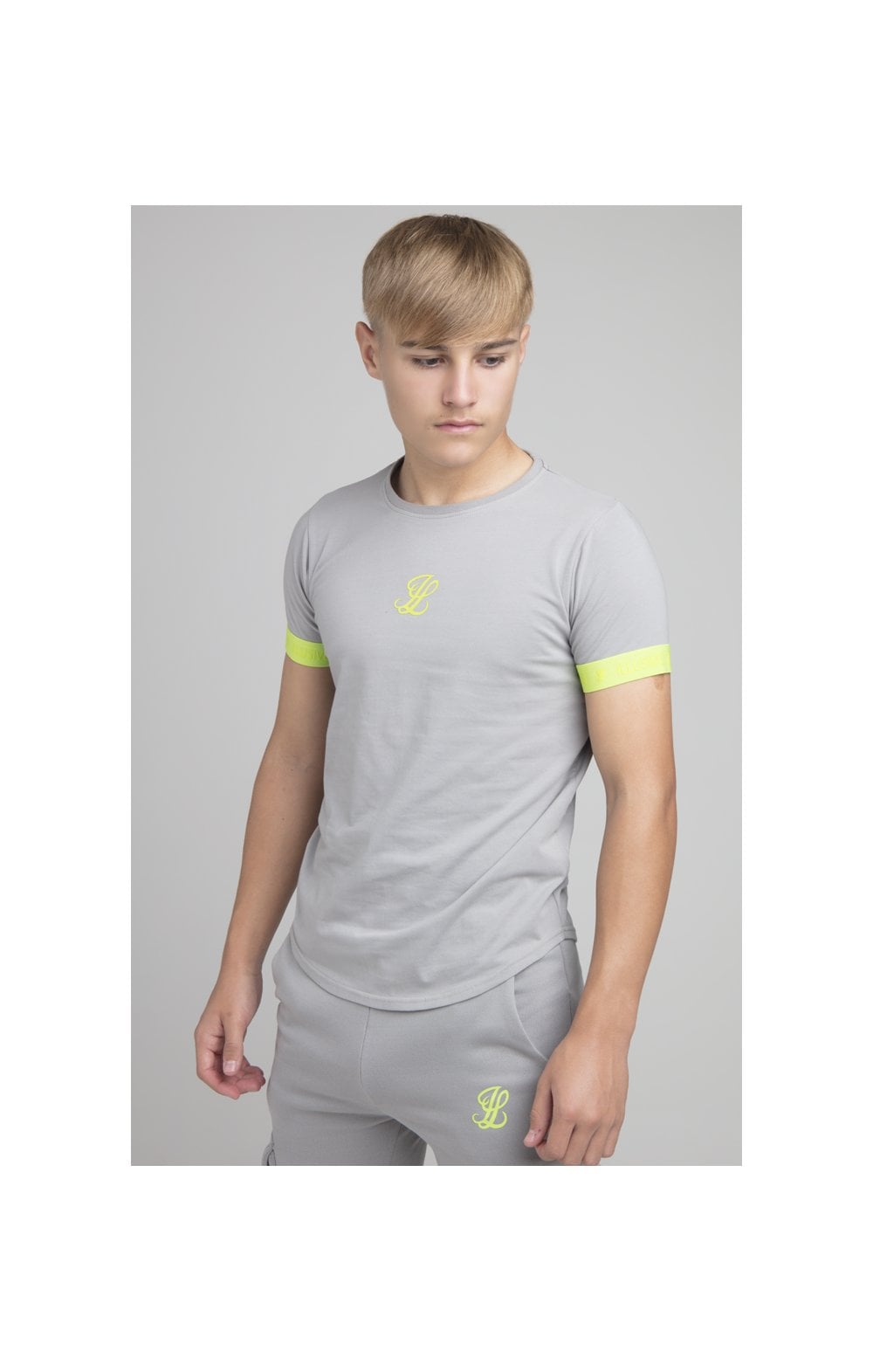 Boys Illusive Grey Taped T-Shirt (3)