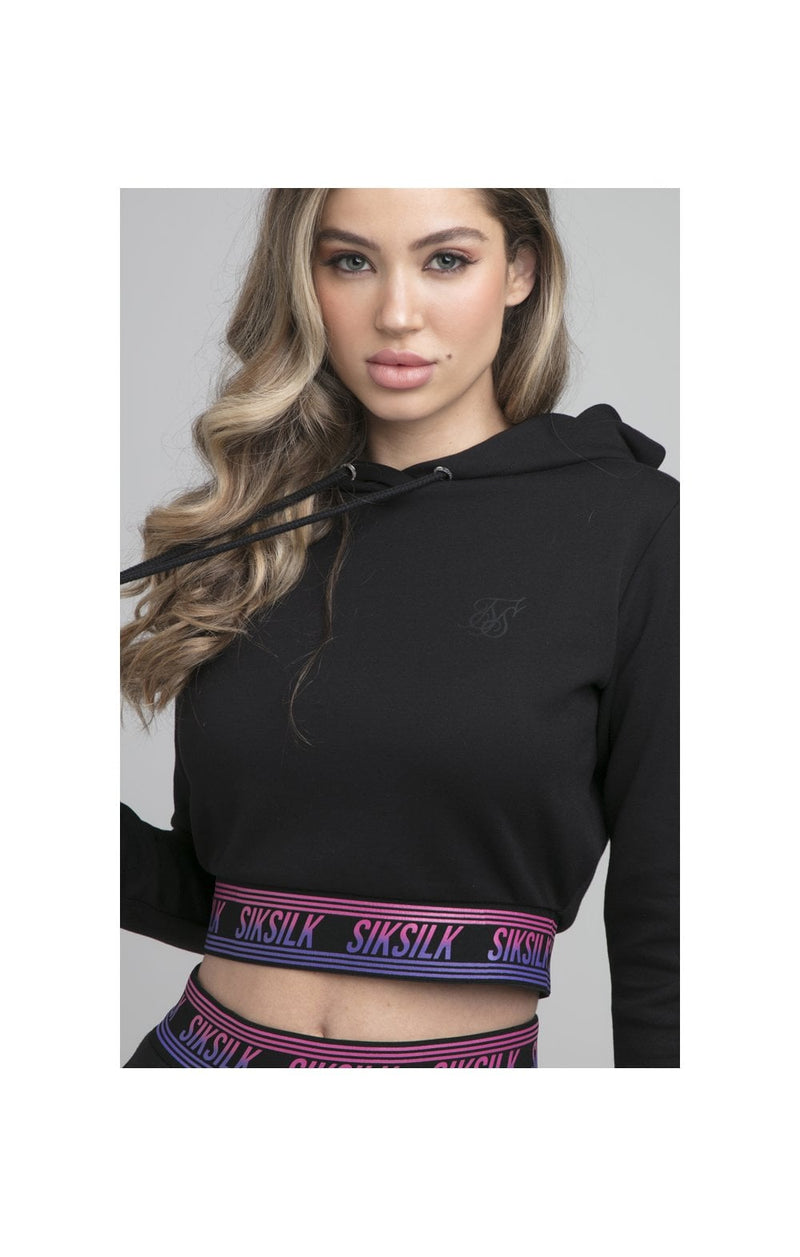 SikSilk Twilight Fade Track Top - Black