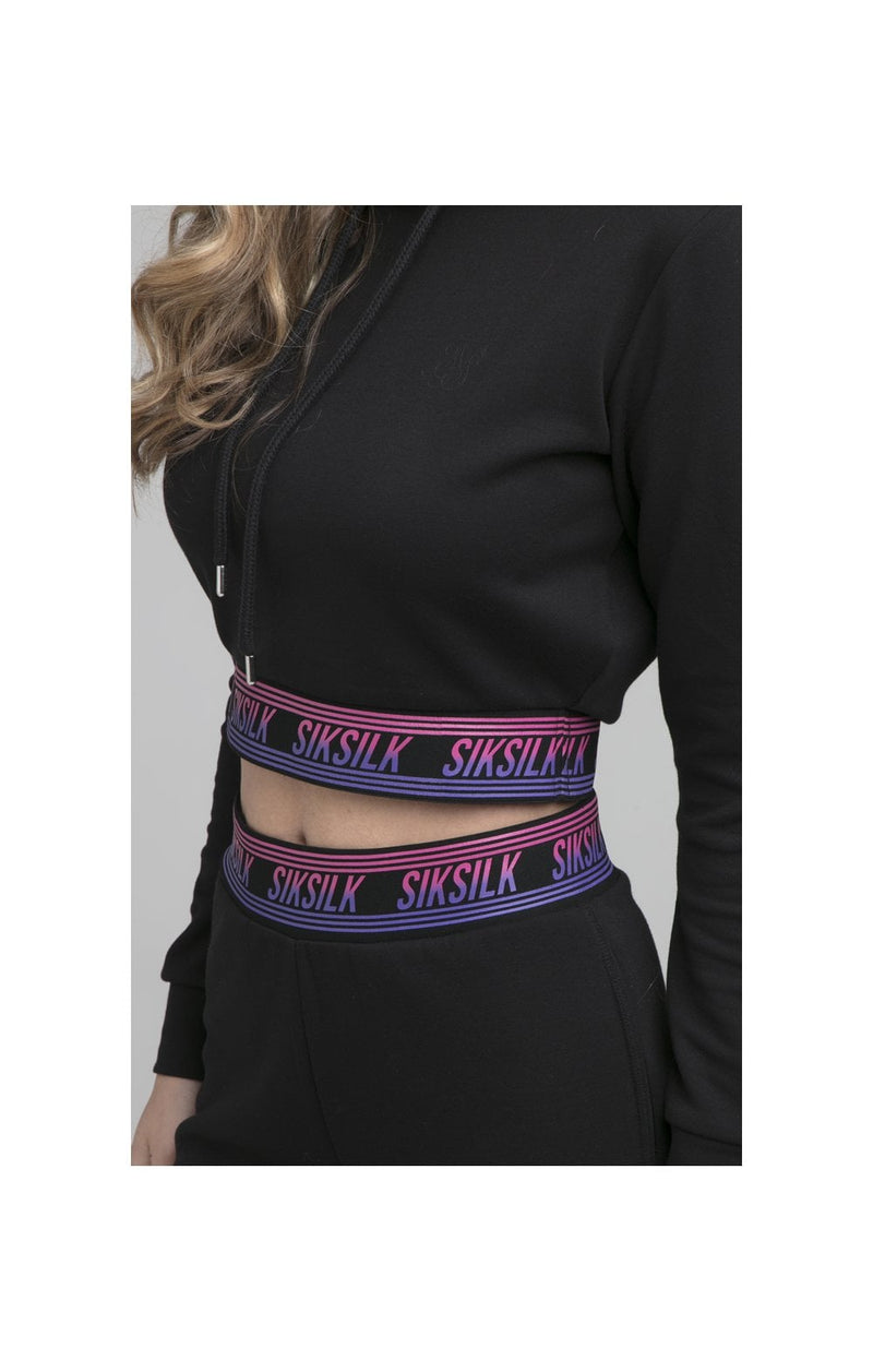 SikSilk Twilight Fade Track Top - Black (1)