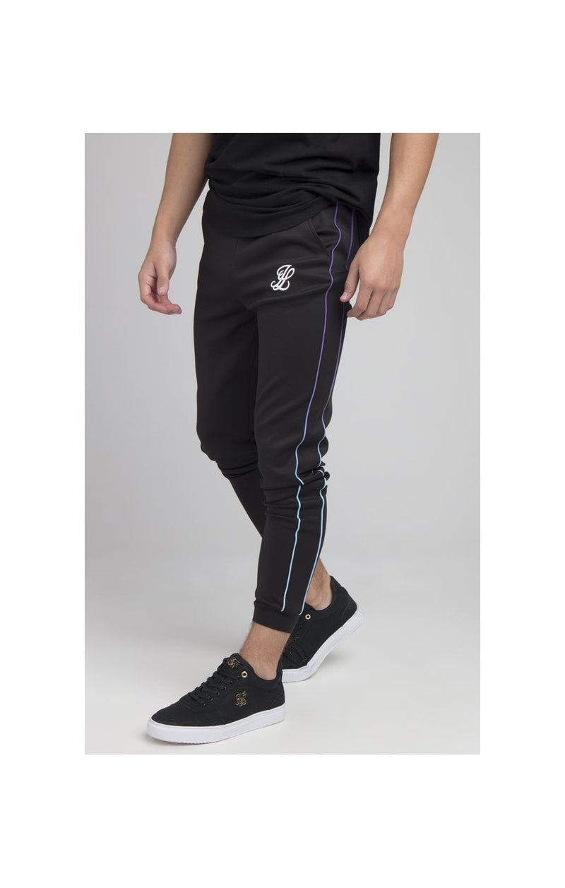 Boys Illusive Black Panelled Jogger
