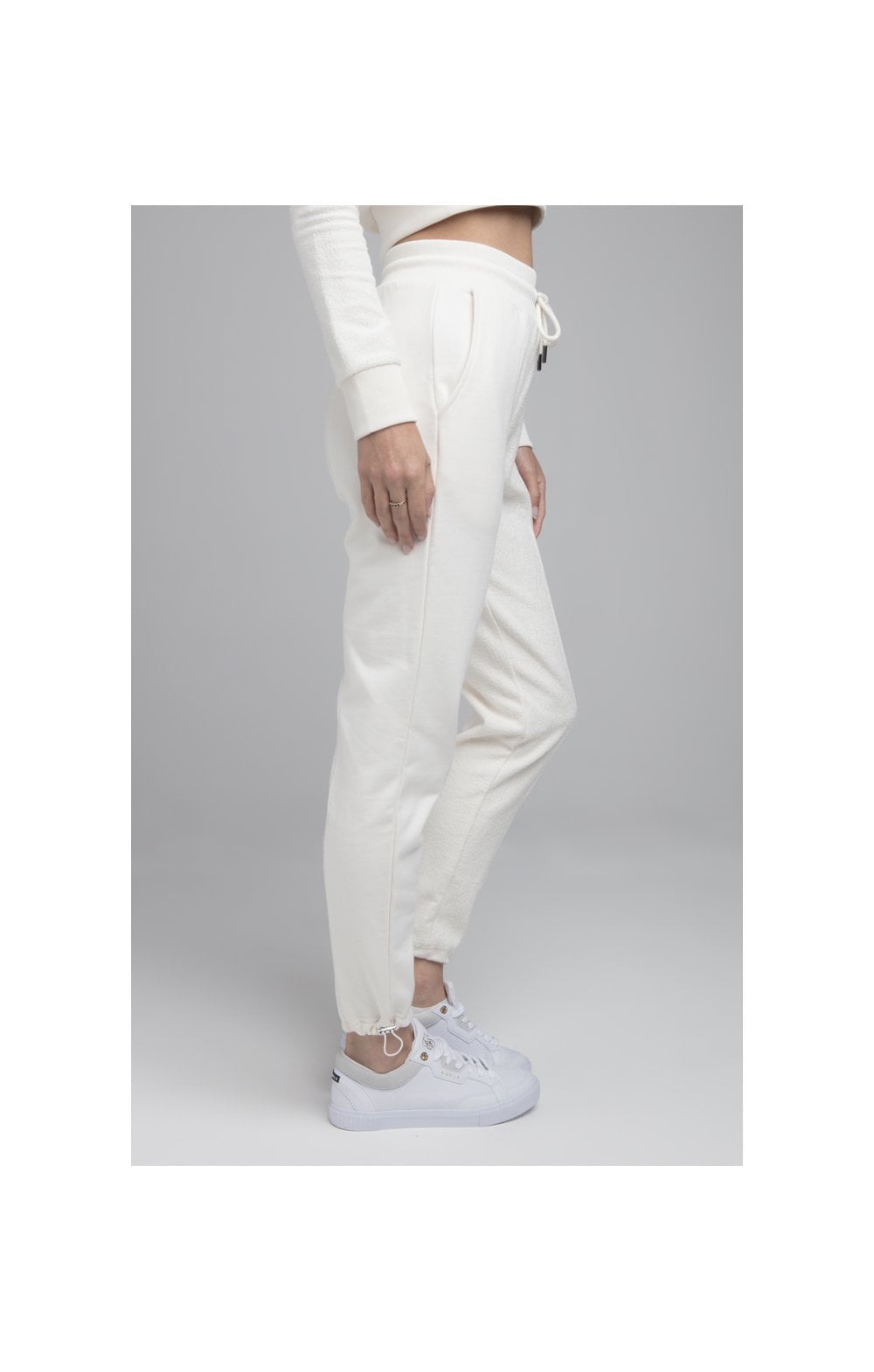 Load image into Gallery viewer, SikSilk Half &amp; Half Track Pants - White (2)