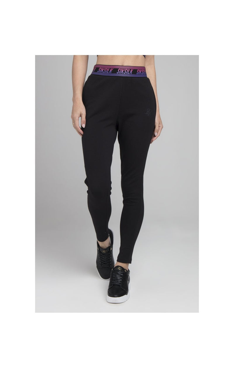 SikSilk Twilight Fade Track Pants - Black