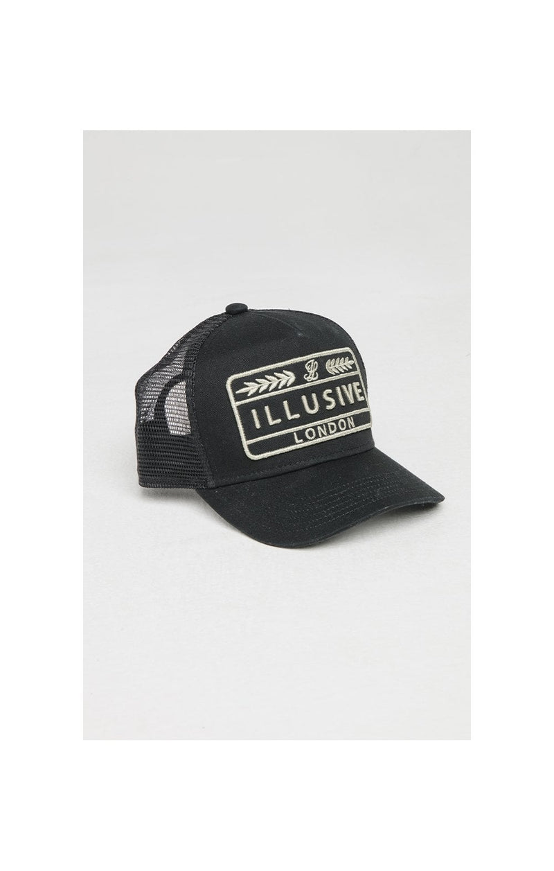 Illusive London Patch Mesh Trucker - Black & Gold (1)