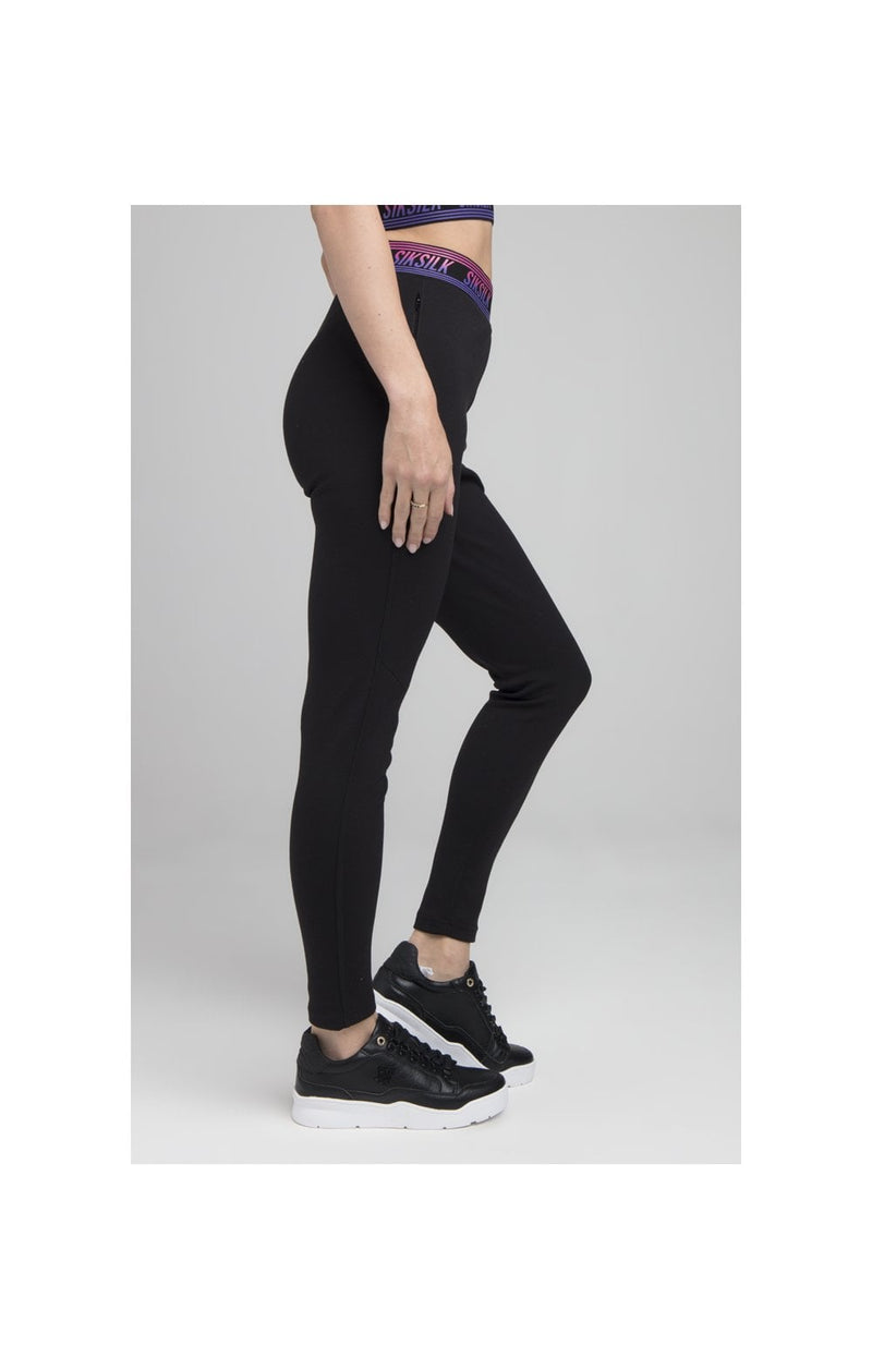 SikSilk Twilight Fade Track Pants - Black (1)