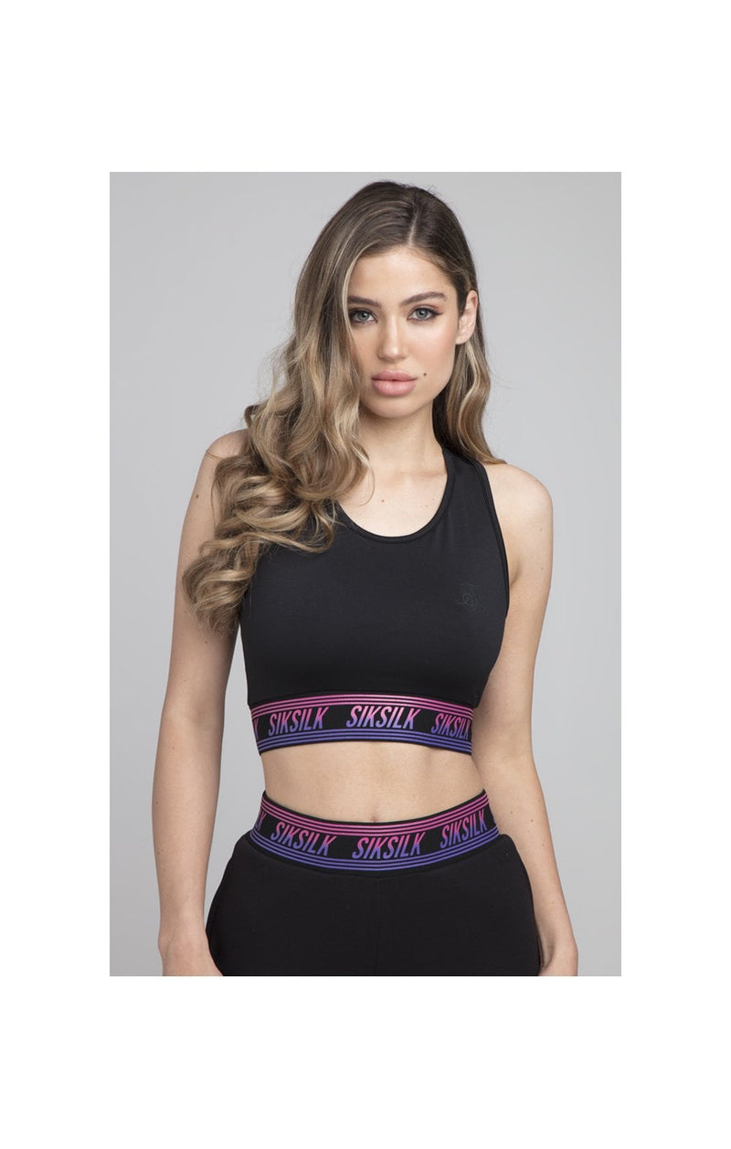 SikSilk Twilight Fade Bralette - Black