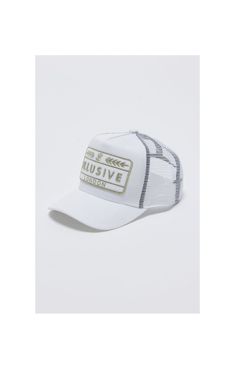 Illusive London Patch Mesh Trucker - White & Gold