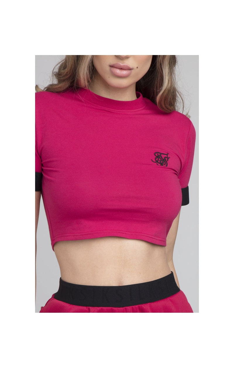 SikSilk Exhibit Crop Tee - Pink (1)