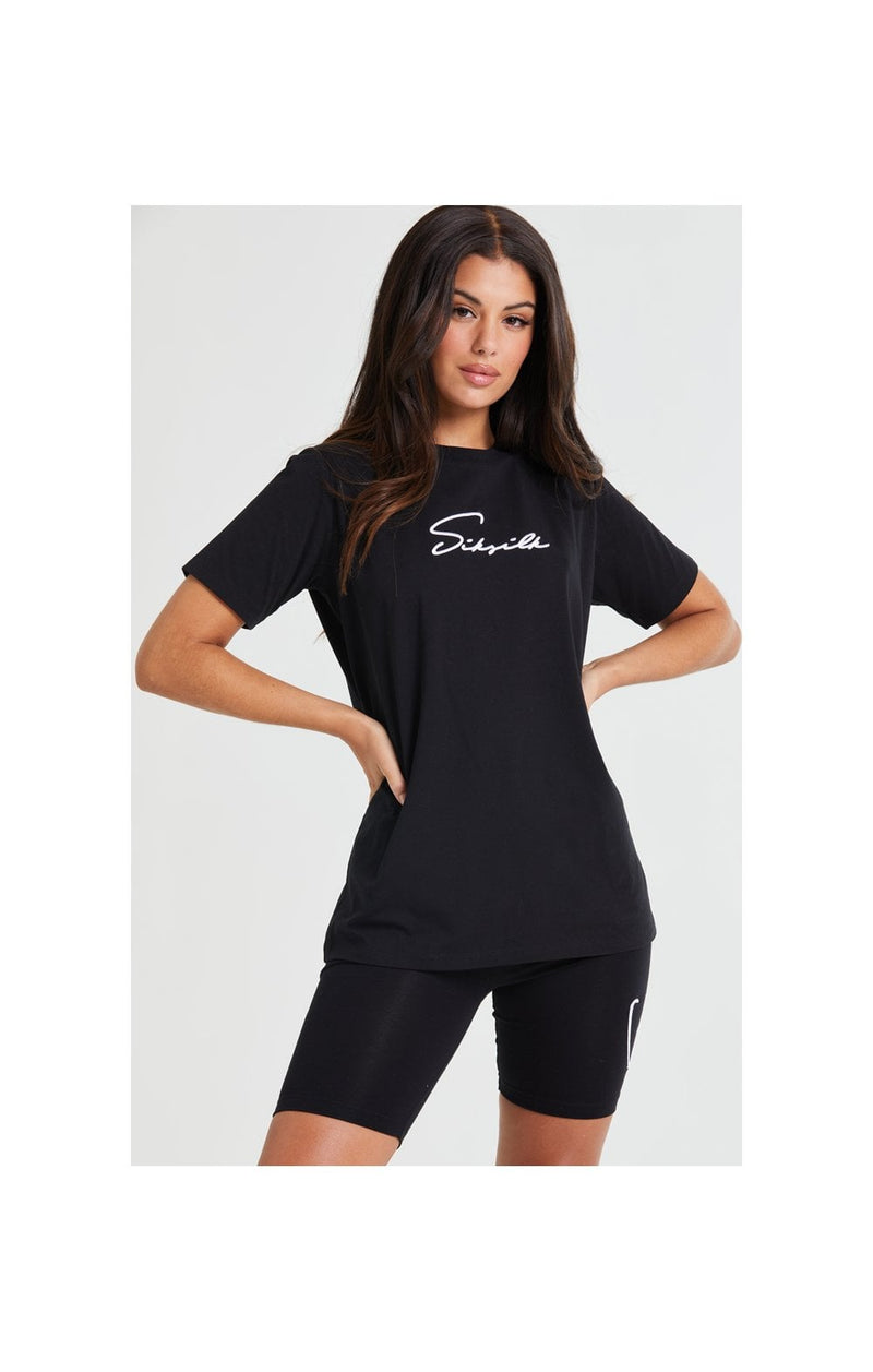 SikSilk Essential Boyfriend Tee - Black