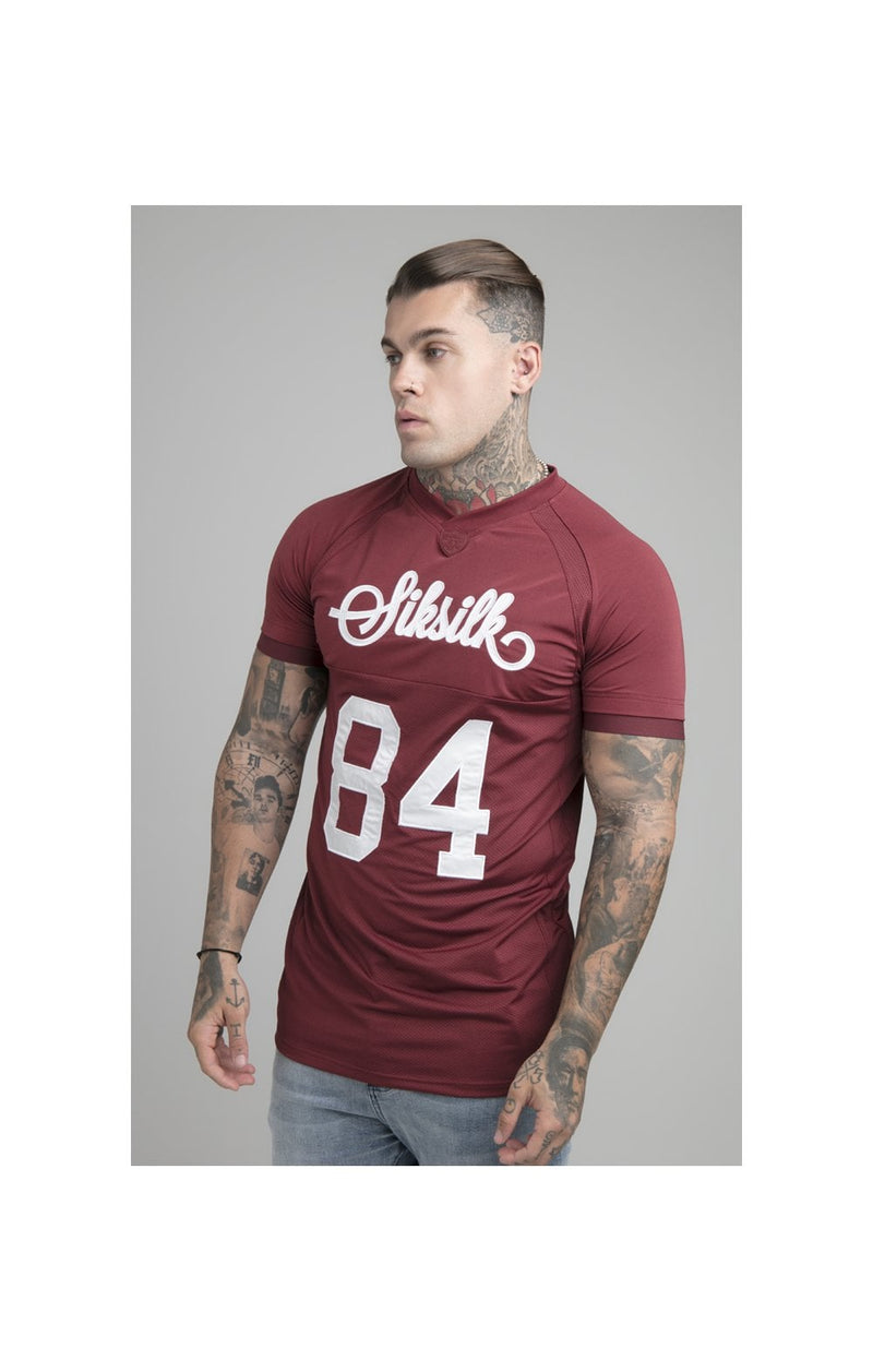 Burgundy Stretch Sports T-Shirt