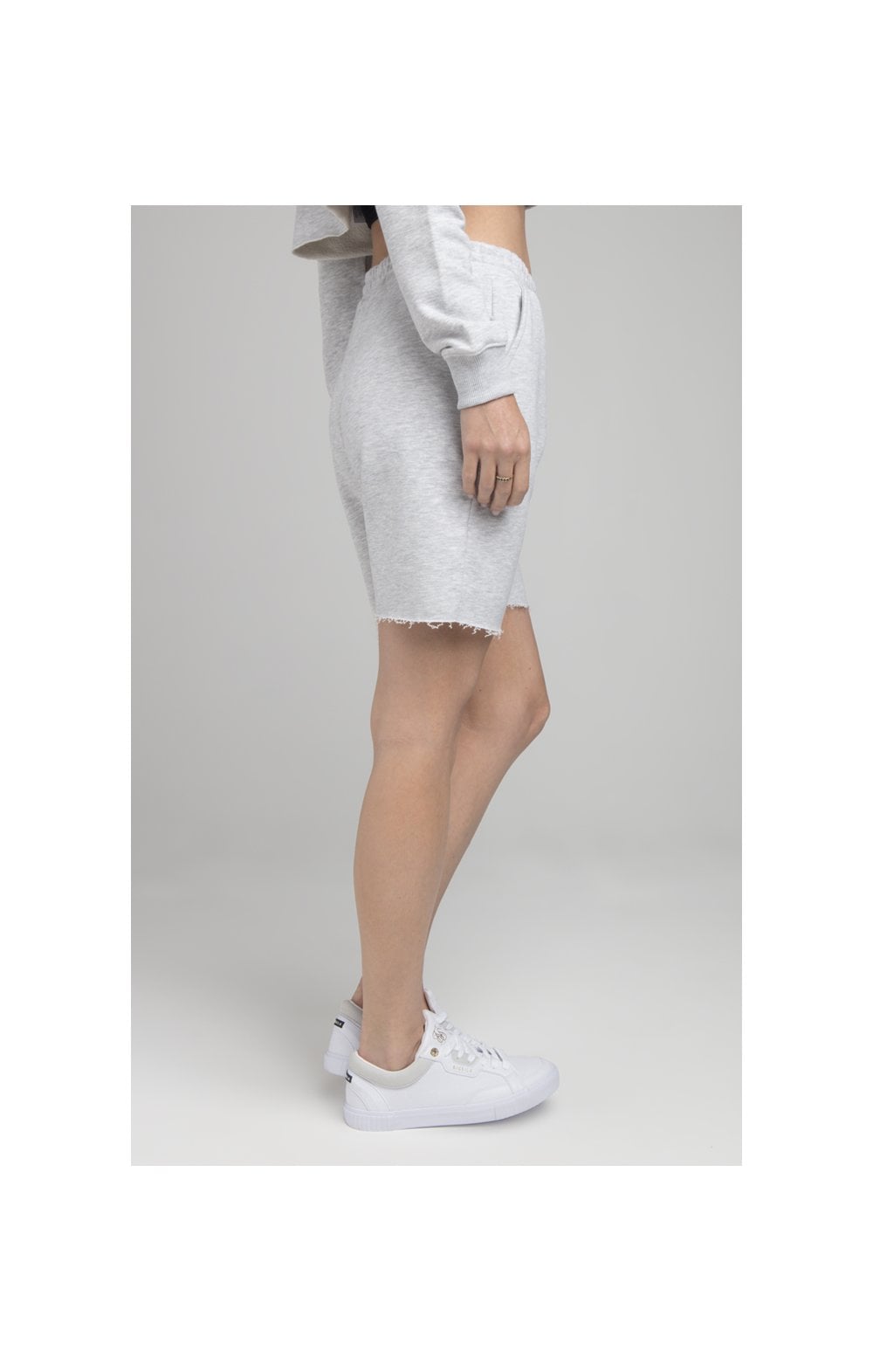 SikSilk Jogger Shorts - Grey Marl (2)
