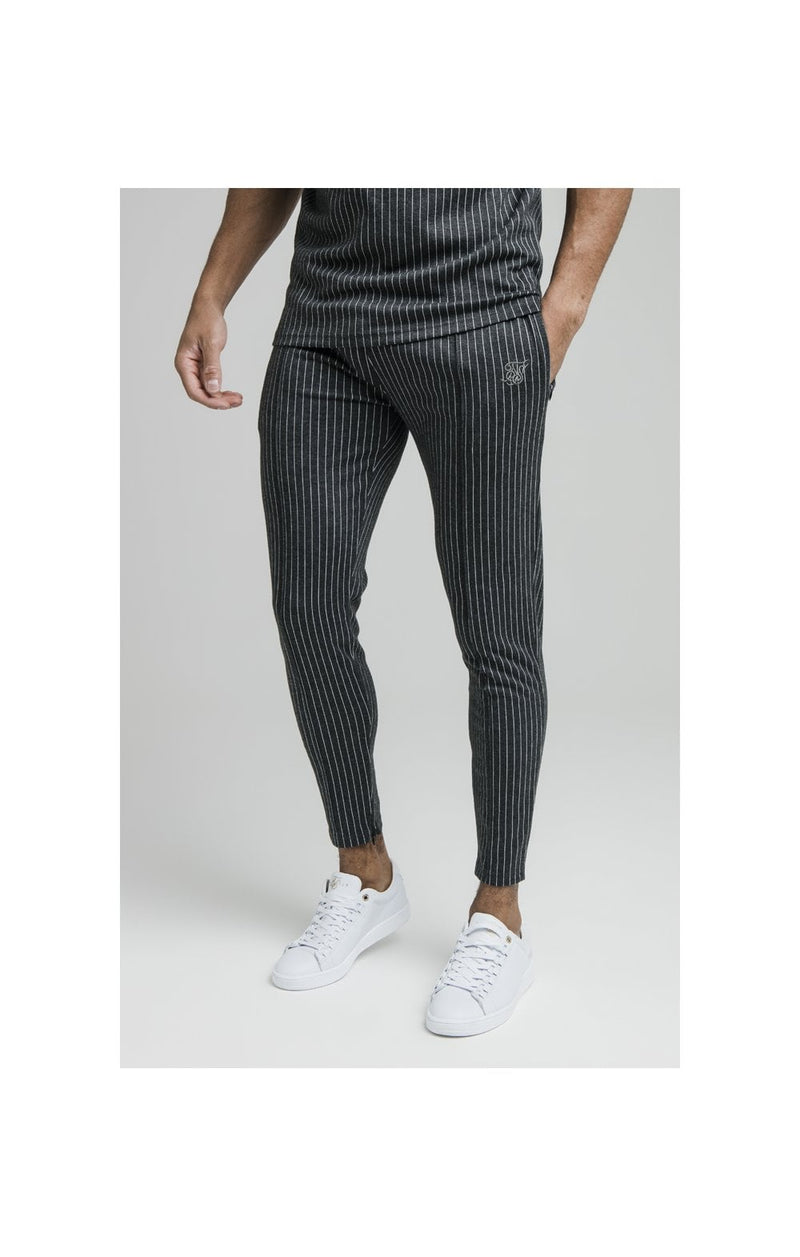 Grey Smart Pinstripe Pant