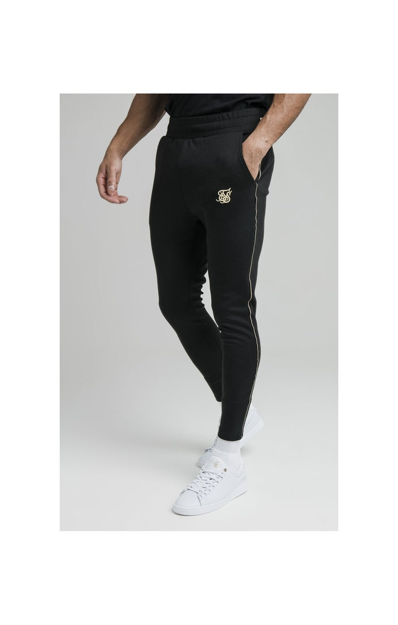 Black Exposed Tape Jogger