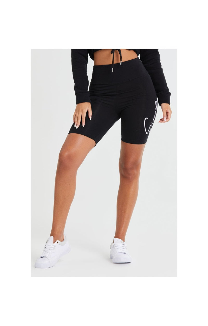 SikSilk High Waist Cycle Shorts - Black