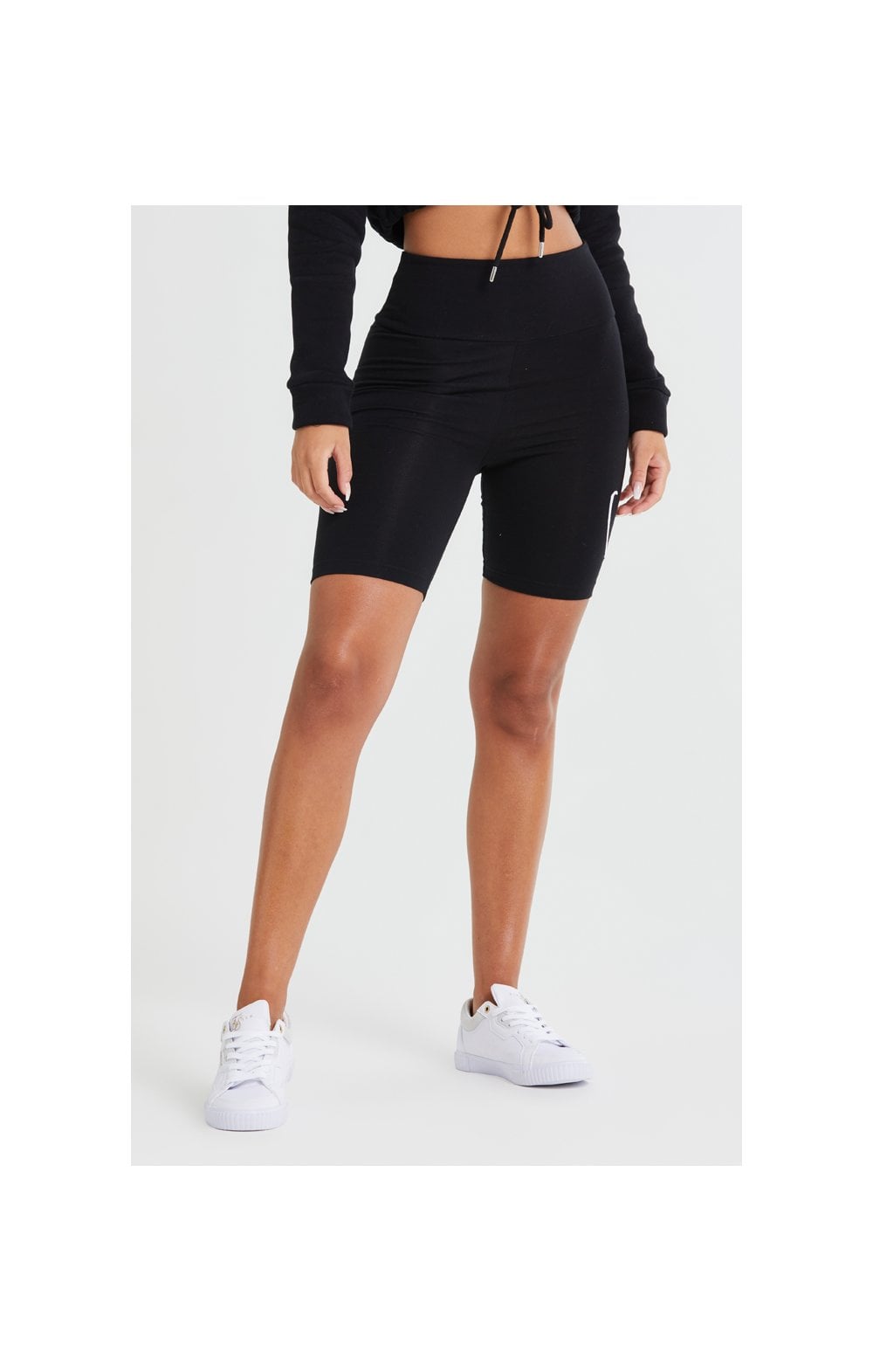 SikSilk High Waist Cycle Shorts - Black (1)