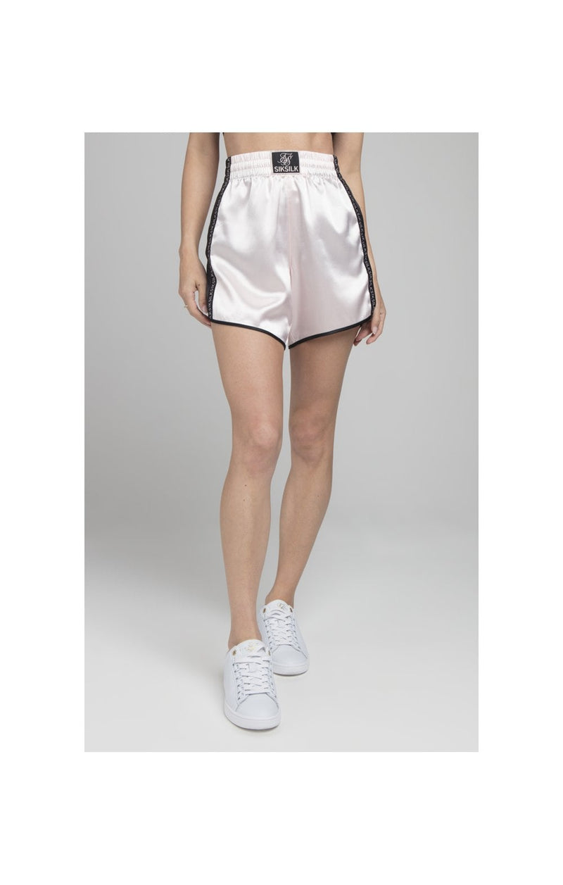 SikSilk Muay Thai Satin Shorts - Pink