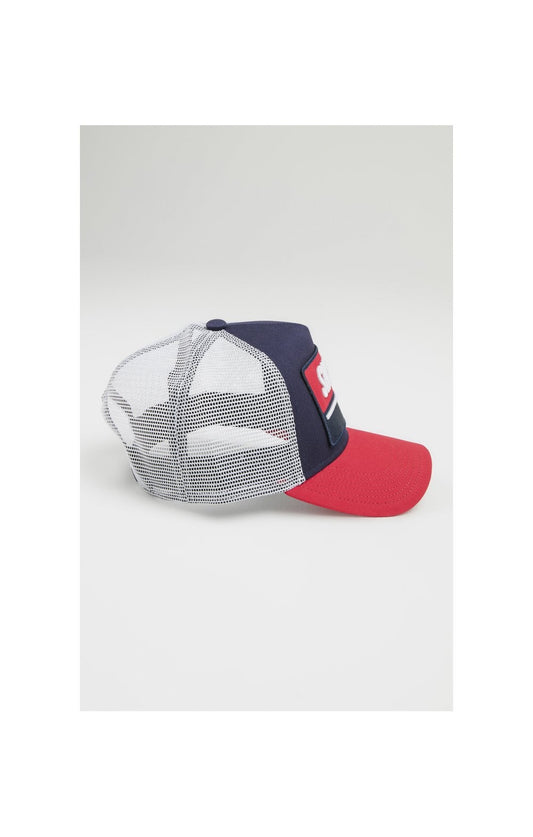 SikSilk Retro Patch Trucker - Red White & Blue