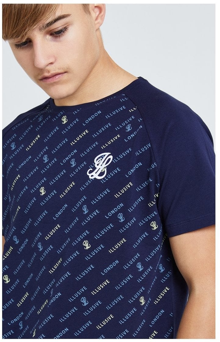 Illusive London Monogram Aop Tee - Navy (1)
