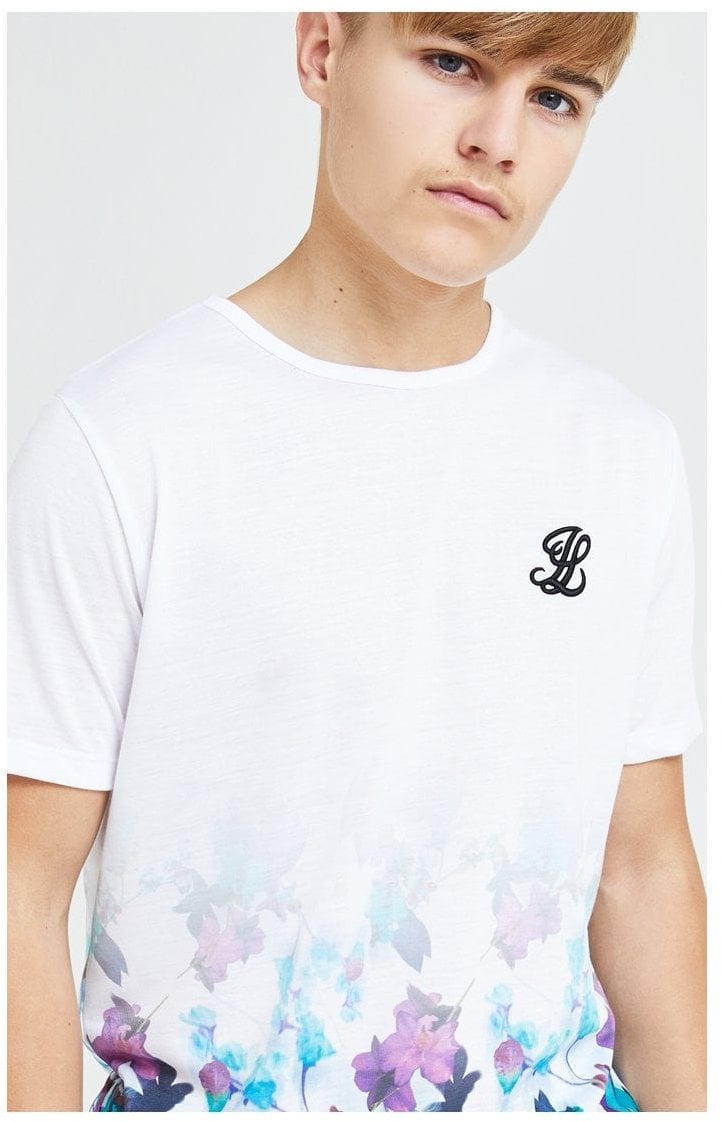 Illusive London Neon Floral Fade Tee - White & Neon Floral (1)