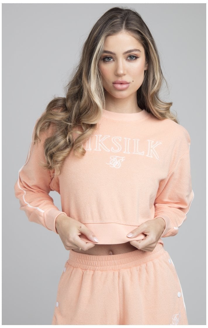 SikSilk Synergy Crop Sweat - Peach