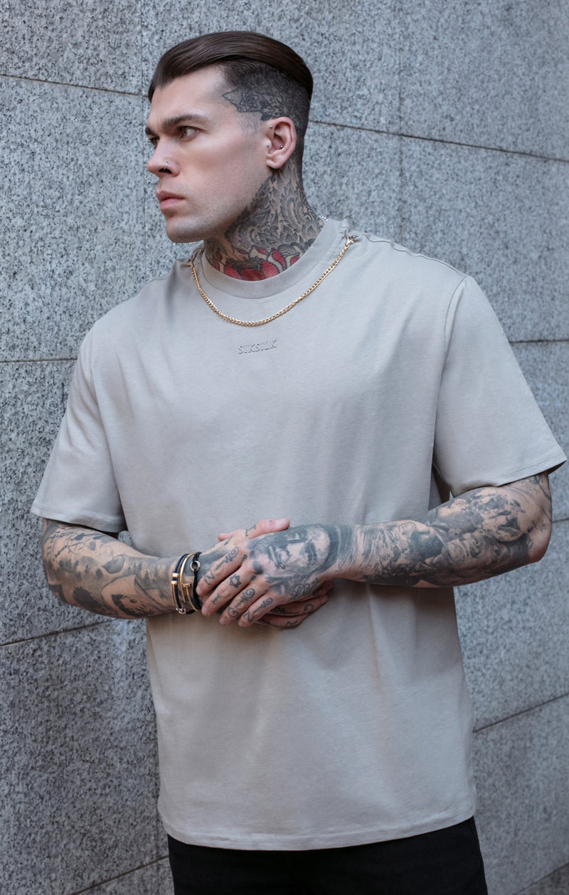 Beige Oversized Chain T-Shirt