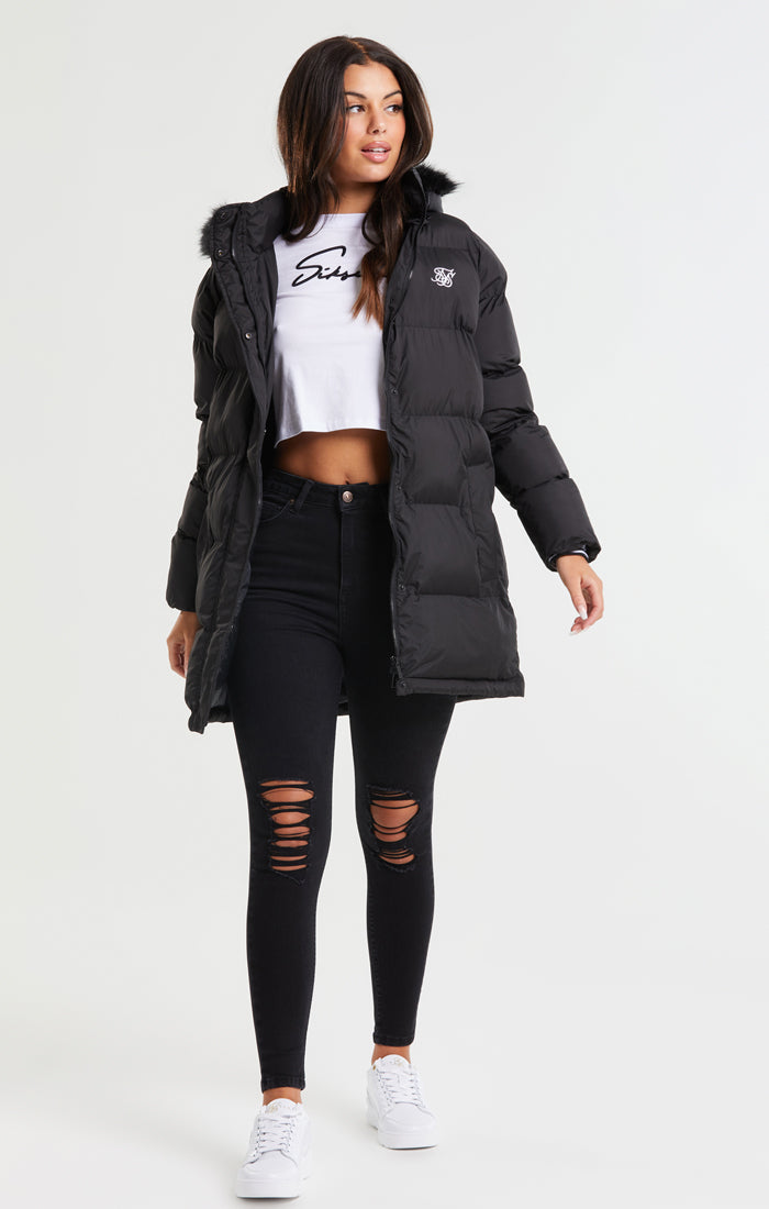 SikSilk Core Longline Parka - Black (1)