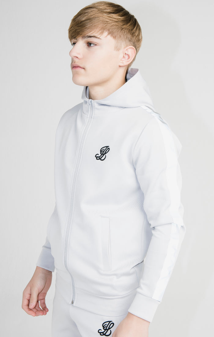 Illusive London Zip Through Reflect Hoodie - Grey