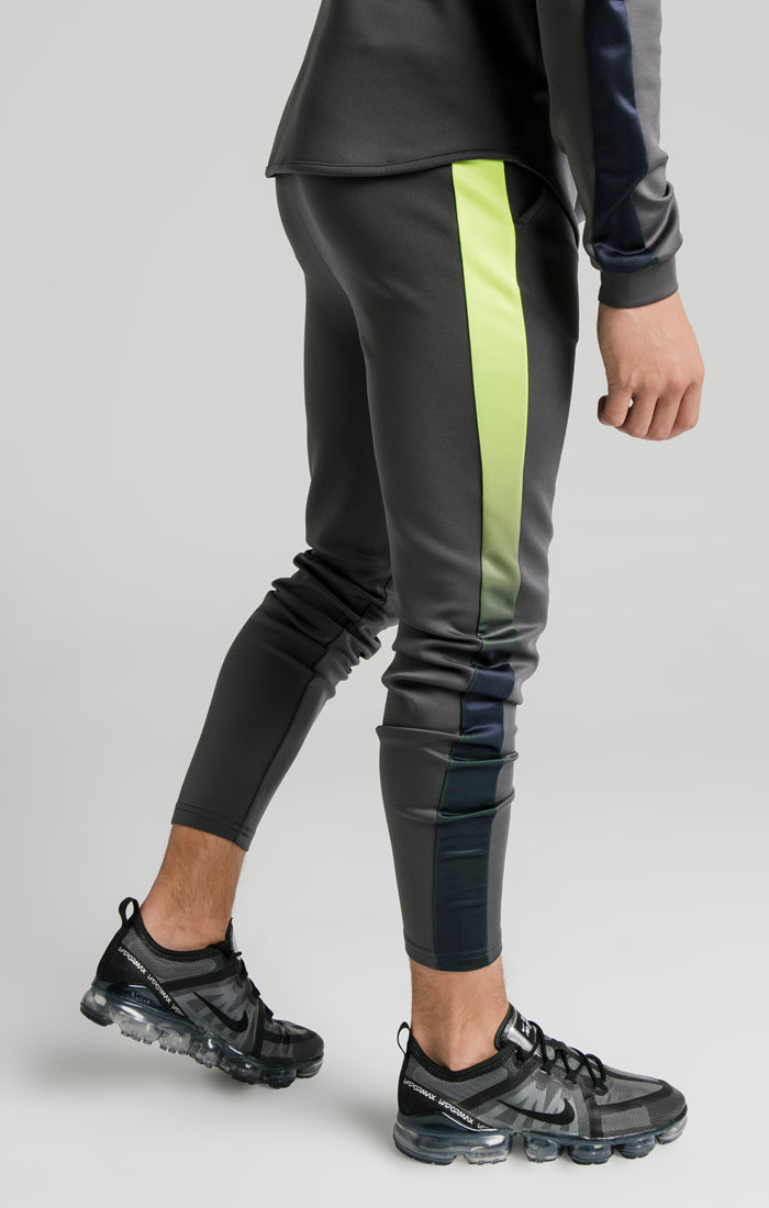 Illusive London Neon Panel Athlete Pants - Grey & Neon Yellow (2)