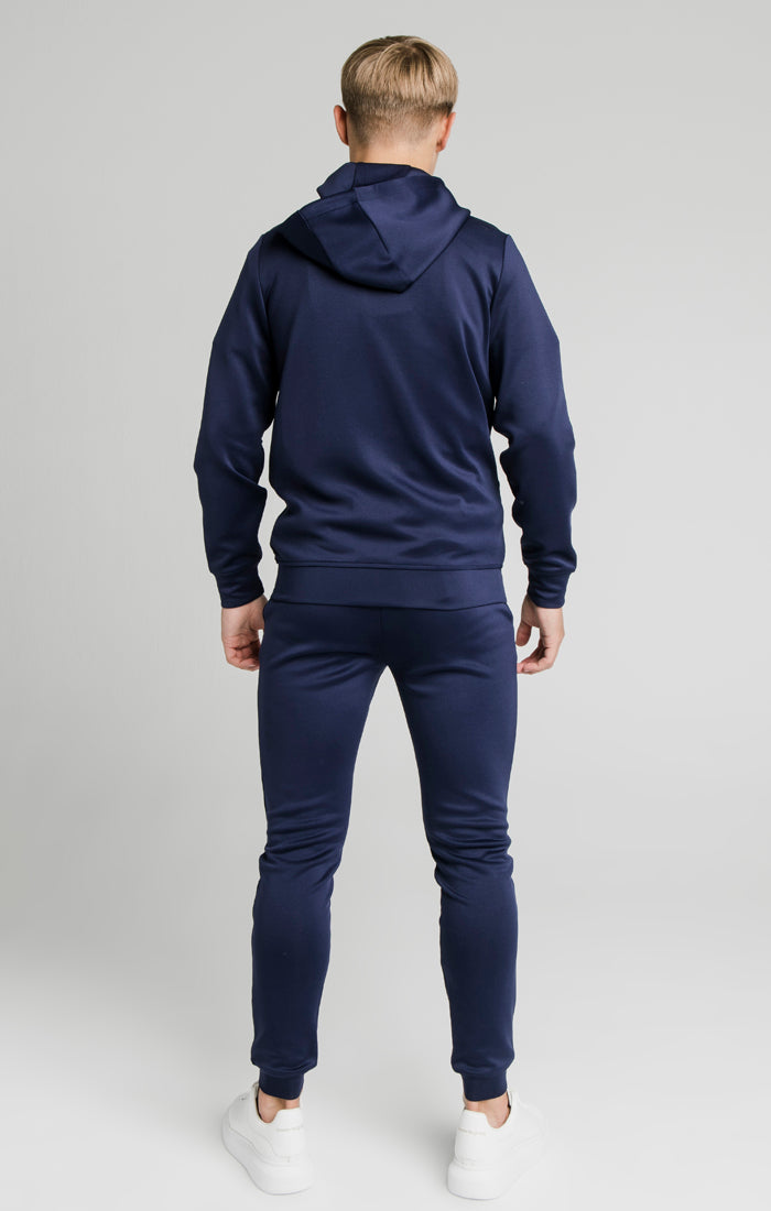 Load image into Gallery viewer, Illusive London Central Tape Zip Through Hoodie - Navy (4)