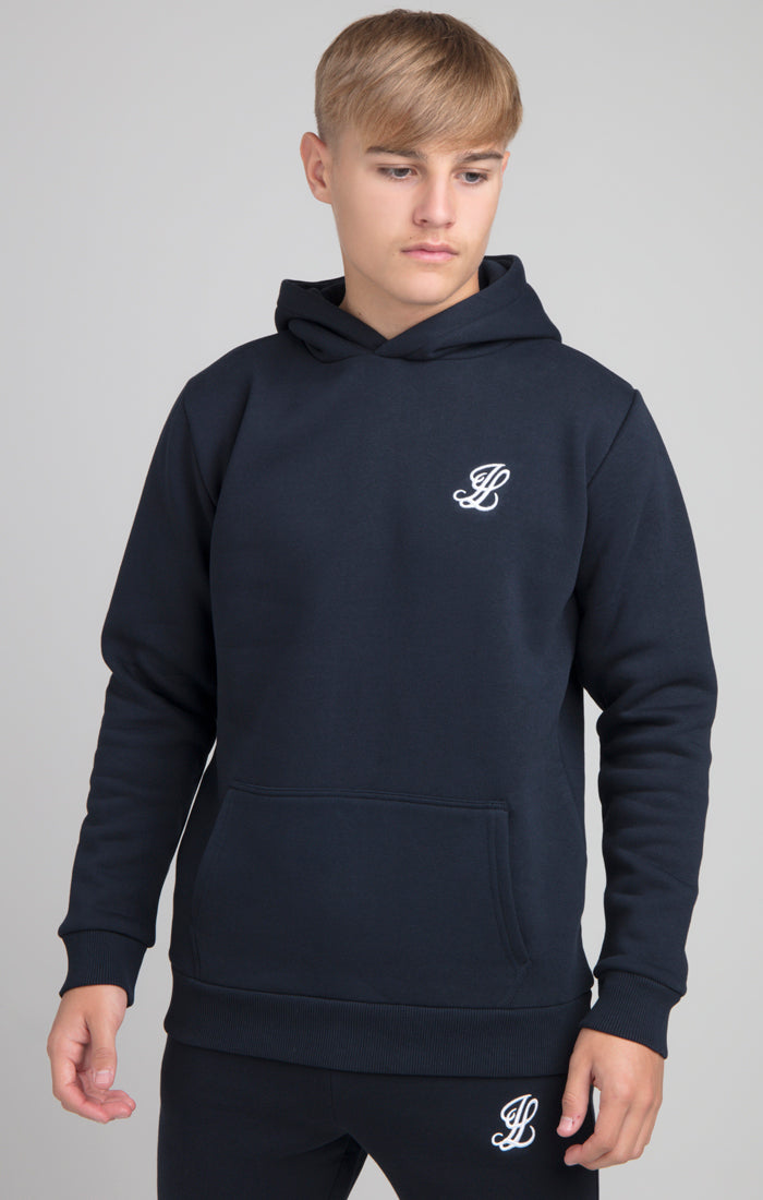 Boys Illusive Navy Essentials Overhead Hoodie