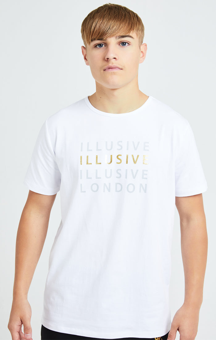 Load image into Gallery viewer, Illusive London Sovereign Tee - White &amp; Gold