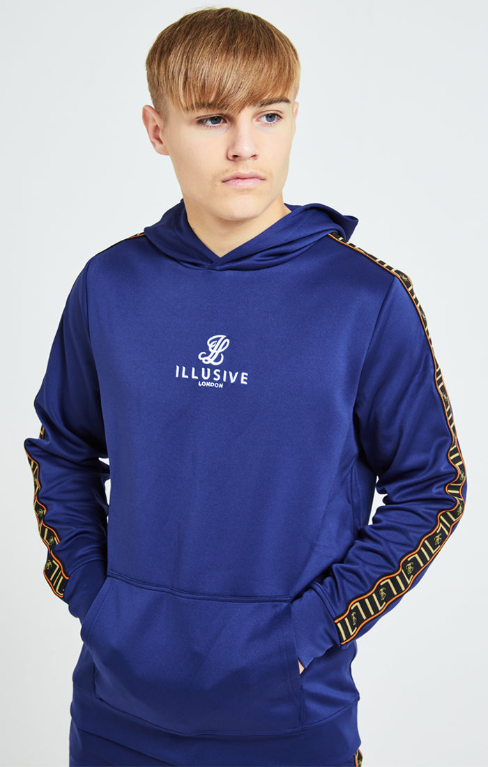 Illusive London Patriot Overhead Hoodie - Blue & Orange