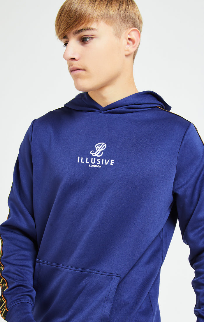 Illusive London Patriot Overhead Hoodie - Blue & Orange (1)