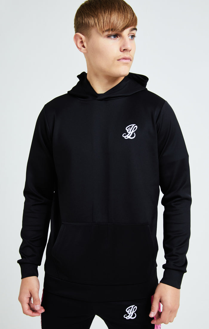 Illusive London Flux Taped Overhead Hoodie - Black & Pink