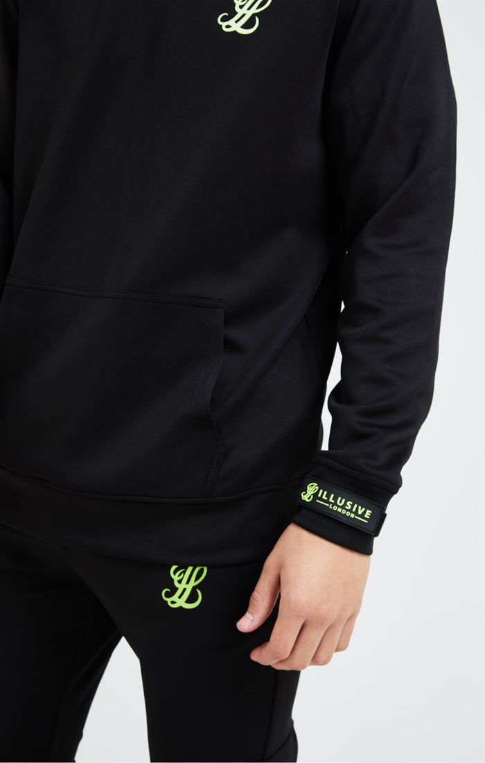 Illusive London Element Overhead Hoodie - Black & Green (1)