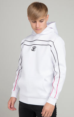 Illusive London Fade Piping Hoodie - White