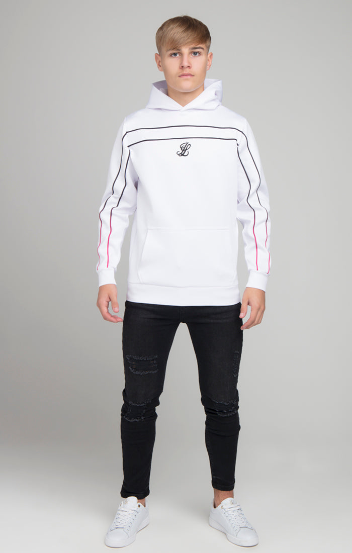 Illusive London Fade Piping Hoodie - White (1)