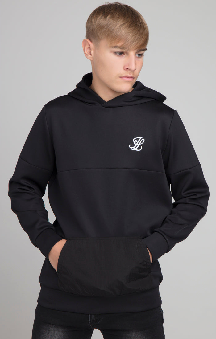 Boys Illusive Black Overhead Hoodie